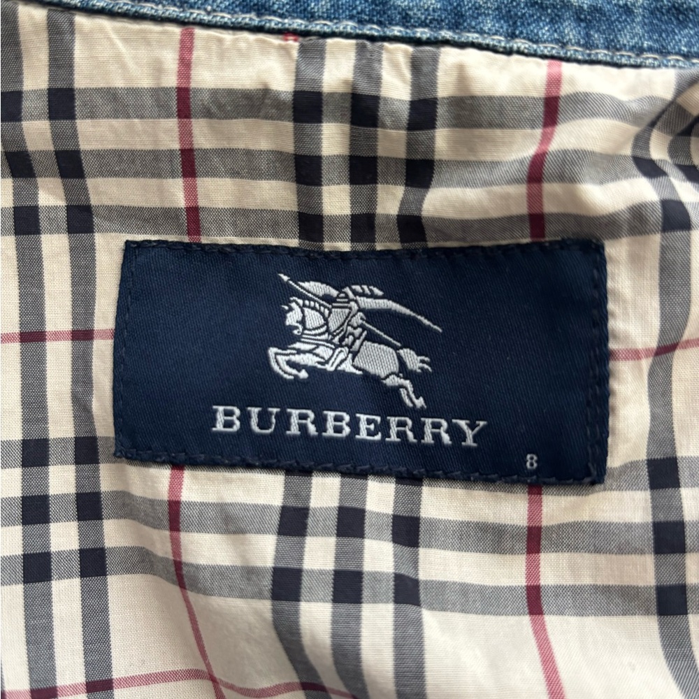 Burberry Blue Plaid Lined Jacket - Picture 3 of 6